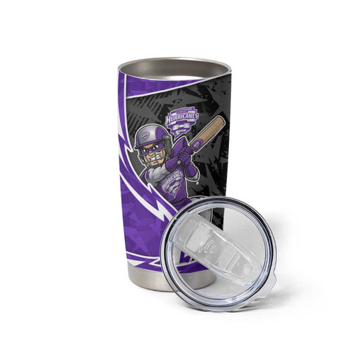 Hobart Hurricanes Tumbler Cup Flaming Lightning Storm Geometric Sports Mascot Art