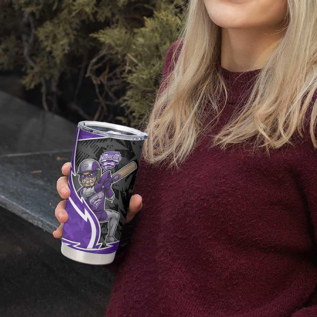 Hobart Hurricanes Tumbler Cup Flaming Lightning Storm Geometric Sports Mascot Art