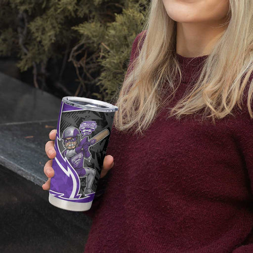 Hobart Hurricanes Tumbler Cup Flaming Lightning Storm Geometric Sports Mascot Art