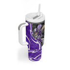 Hobart Hurricanes Tumbler With Handle Flaming Lightning Storm Geometric Sports Mascot Art
