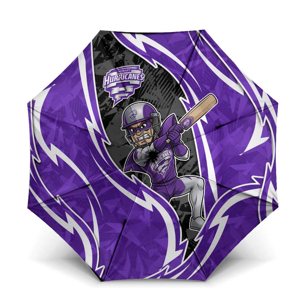 Hobart Hurricanes Umbrella Flaming Lightning Storm Geometric Sports Mascot Art