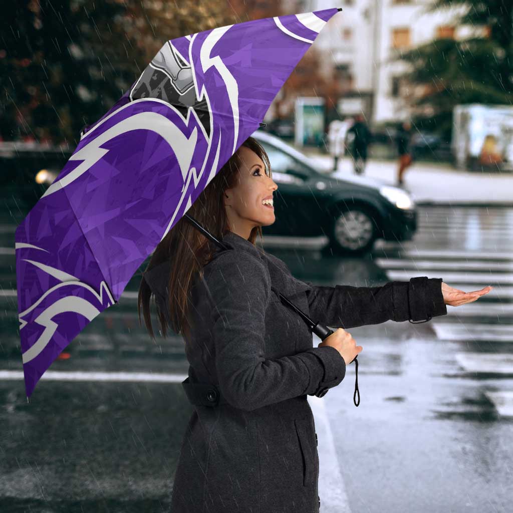 Hobart Hurricanes Umbrella Flaming Lightning Storm Geometric Sports Mascot Art