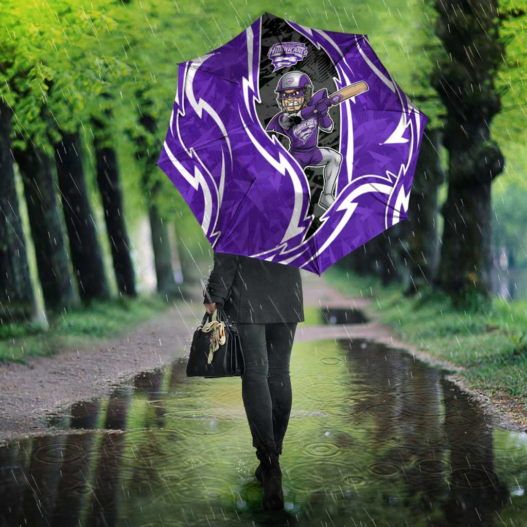 Hobart Hurricanes Umbrella Flaming Lightning Storm Geometric Sports Mascot Art