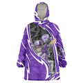 Hobart Hurricanes Wearable Blanket Hoodie Flaming Lightning Storm Geometric Sports Mascot Art