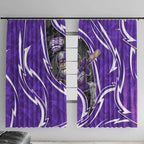 Hobart Hurricanes Window Curtain Flaming Lightning Storm Geometric Sports Mascot Art