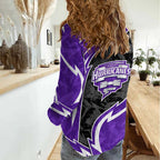 Hobart Hurricanes Women Casual Shirt Flaming Lightning Storm Geometric Sports Mascot Art