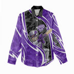 Hobart Hurricanes Women Casual Shirt Flaming Lightning Storm Geometric Sports Mascot Art