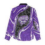 Hobart Hurricanes Women Casual Shirt Flaming Lightning Storm Geometric Sports Mascot Art
