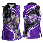 Hobart Hurricanes Women Sleeveless Polo Shirt Flaming Lightning Storm Geometric Sports Mascot Art