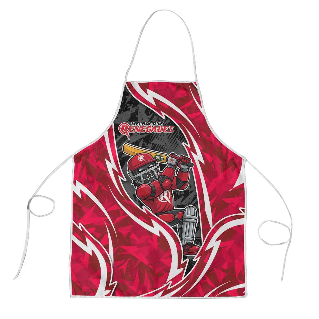 Melbourne Renegades Apron Flaming Lightning Storm Geometric Sports Mascot Art