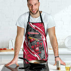 Melbourne Renegades Apron Flaming Lightning Storm Geometric Sports Mascot Art