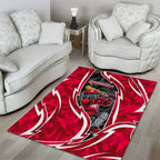 Melbourne Renegades Area Rug Flaming Lightning Storm Geometric Sports Mascot Art
