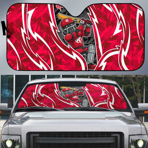 Melbourne Renegades Auto Sun Shade Flaming Lightning Storm Geometric Sports Mascot Art