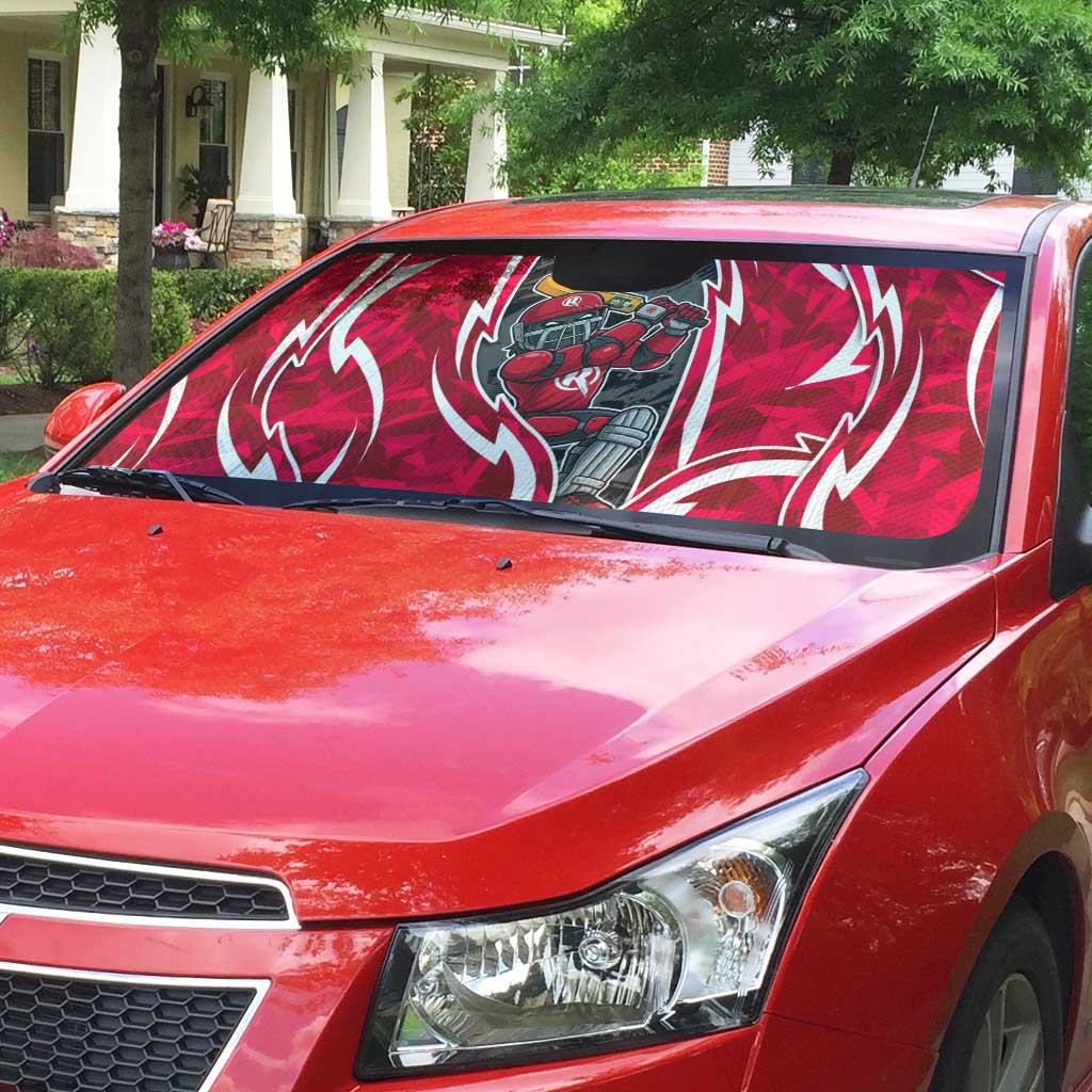 Melbourne Renegades Auto Sun Shade Flaming Lightning Storm Geometric Sports Mascot Art