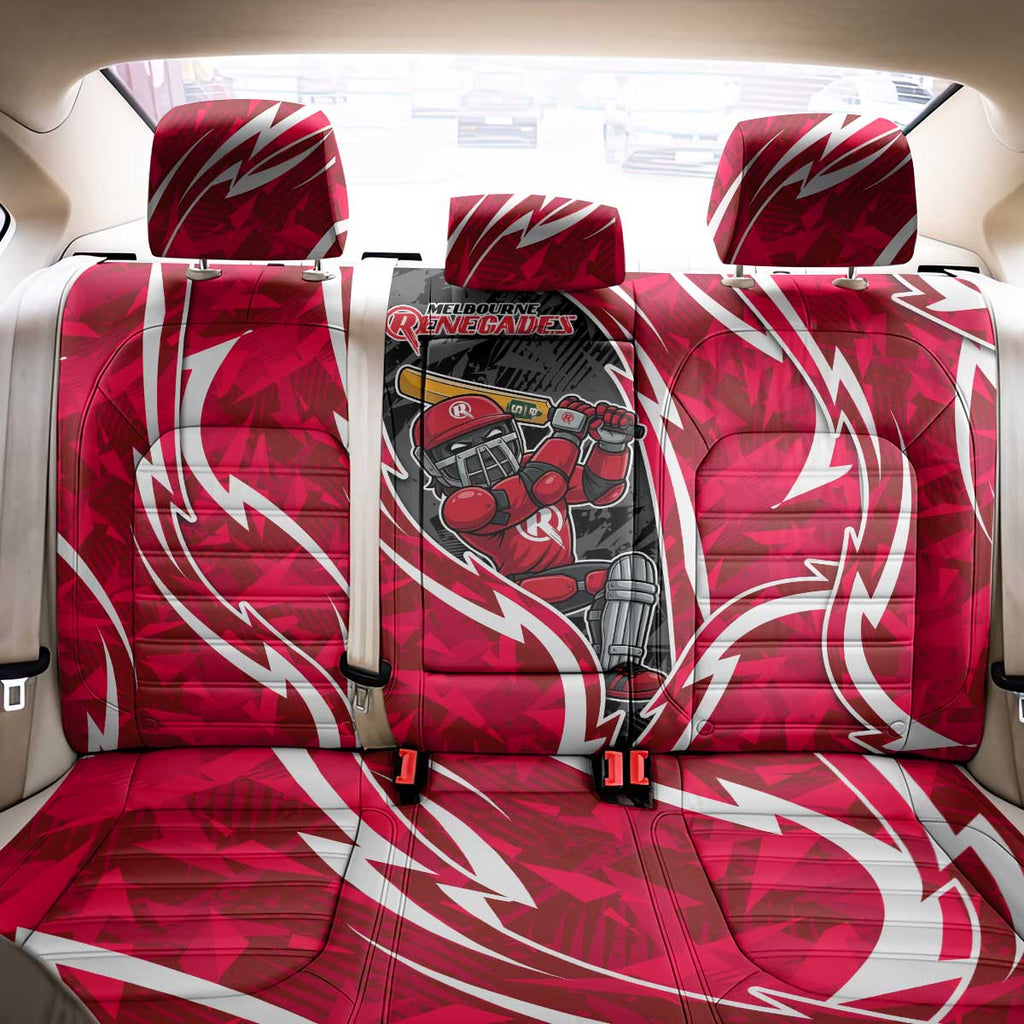 Melbourne Renegades Back Car Seat Cover Flaming Lightning Storm Geometric Sports Mascot Art