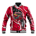Melbourne Renegades Baseball Jacket Flaming Lightning Storm Geometric Sports Mascot Art