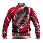 Melbourne Renegades Baseball Jacket Flaming Lightning Storm Geometric Sports Mascot Art