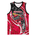 Melbourne Renegades Basketball Jersey Flaming Lightning Storm Geometric Sports Mascot Art