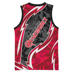 Melbourne Renegades Basketball Jersey Flaming Lightning Storm Geometric Sports Mascot Art