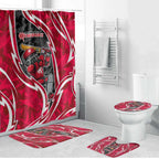 Melbourne Renegades Bathroom Set Flaming Lightning Storm Geometric Sports Mascot Art