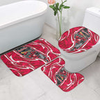 Melbourne Renegades Bathroom Set Flaming Lightning Storm Geometric Sports Mascot Art