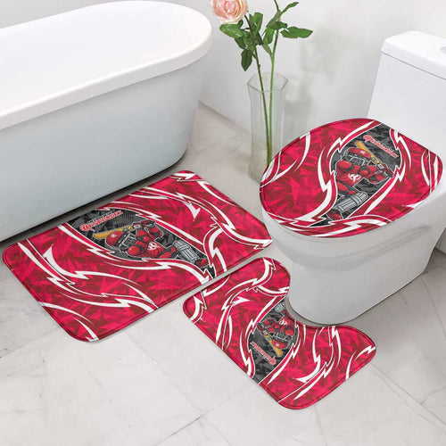 Melbourne Renegades Bathroom Set Flaming Lightning Storm Geometric Sports Mascot Art