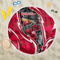 Melbourne Renegades Beach Blanket Flaming Lightning Storm Geometric Sports Mascot Art