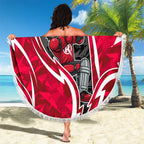 Melbourne Renegades Beach Blanket Flaming Lightning Storm Geometric Sports Mascot Art