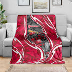 Melbourne Renegades Blanket Flaming Lightning Storm Geometric Sports Mascot Art