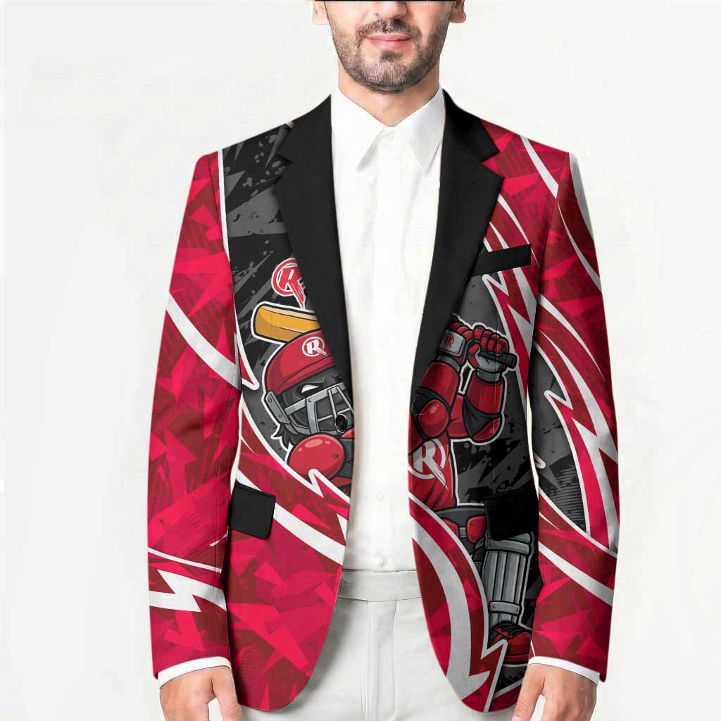 Melbourne Renegades Blazer Flaming Lightning Storm Geometric Sports Mascot Art