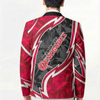 Melbourne Renegades Blazer Flaming Lightning Storm Geometric Sports Mascot Art