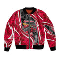 Melbourne Renegades Bomber Jacket Flaming Lightning Storm Geometric Sports Mascot Art