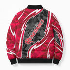 Melbourne Renegades Bomber Puffer Jacket Flaming Lightning Storm Geometric Sports Mascot Art