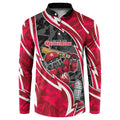 Melbourne Renegades Button Sweatshirt Flaming Lightning Storm Geometric Sports Mascot Art