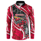 Melbourne Renegades Button Sweatshirt Flaming Lightning Storm Geometric Sports Mascot Art