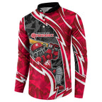 Melbourne Renegades Button Sweatshirt Flaming Lightning Storm Geometric Sports Mascot Art