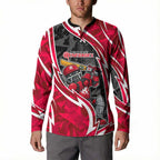 Melbourne Renegades Button Sweatshirt Flaming Lightning Storm Geometric Sports Mascot Art