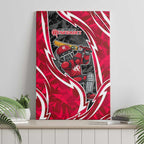 Melbourne Renegades Canvas Wall Art Flaming Lightning Storm Geometric Sports Mascot Art