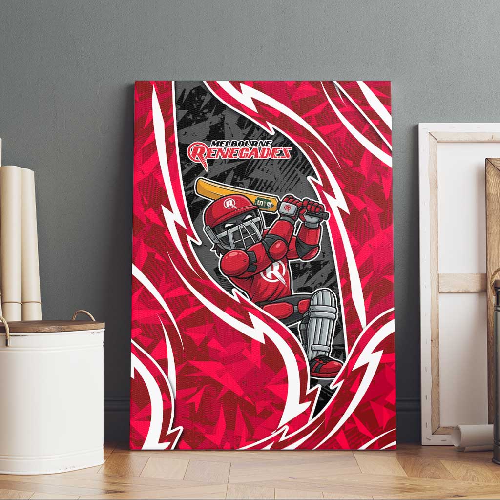 Melbourne Renegades Canvas Wall Art Flaming Lightning Storm Geometric Sports Mascot Art
