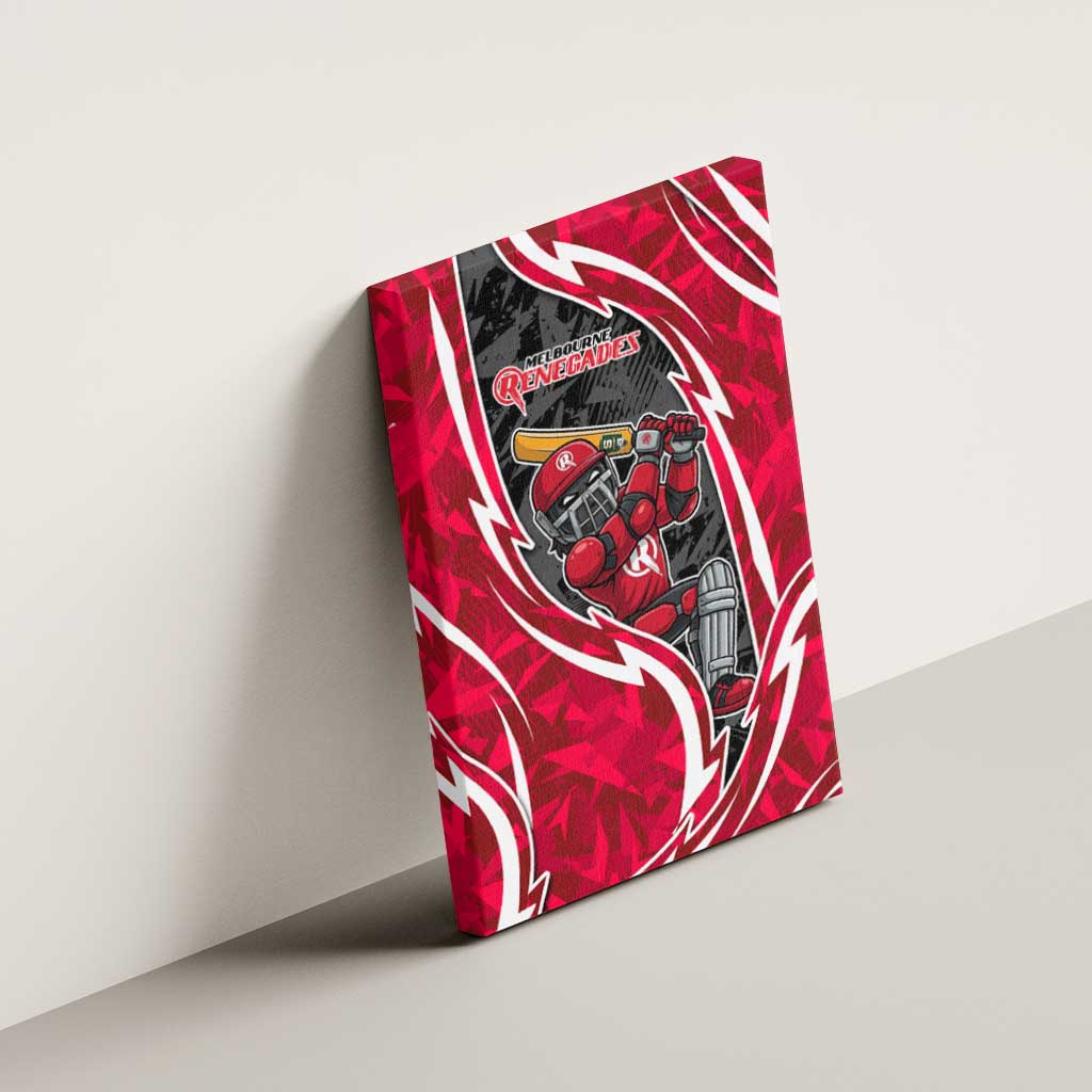 Melbourne Renegades Canvas Wall Art Flaming Lightning Storm Geometric Sports Mascot Art