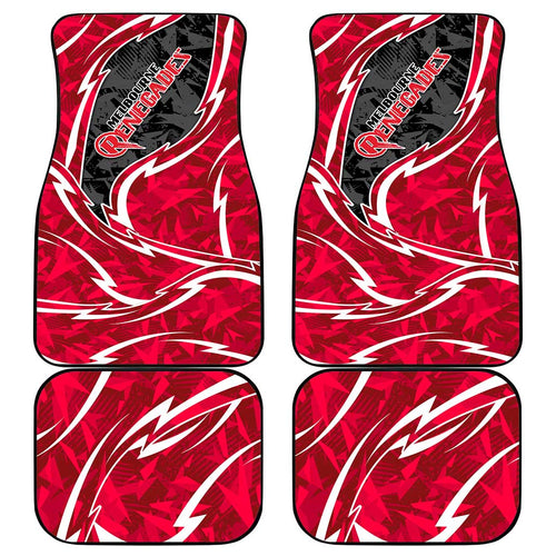Melbourne Renegades Car Mats Flaming Lightning Storm Geometric Sports Mascot Art