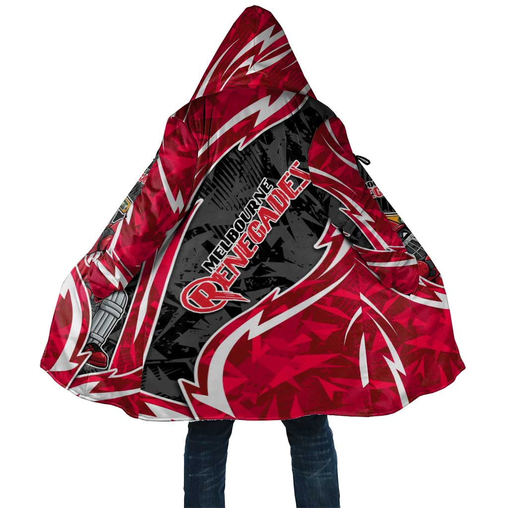 Melbourne Renegades Cloak Flaming Lightning Storm Geometric Sports Mascot Art