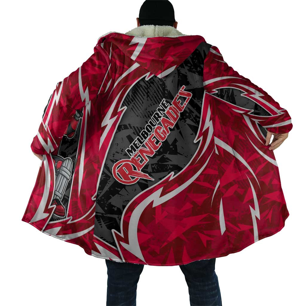 Melbourne Renegades Cloak Flaming Lightning Storm Geometric Sports Mascot Art