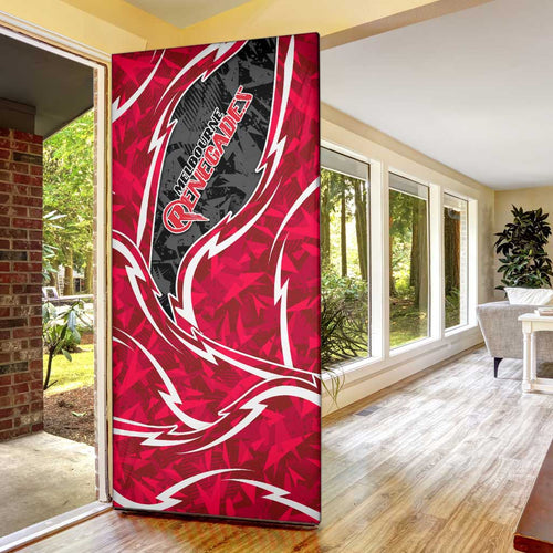 Melbourne Renegades Door Cover Flaming Lightning Storm Geometric Sports Mascot Art