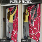 Melbourne Renegades Door Cover Flaming Lightning Storm Geometric Sports Mascot Art