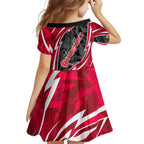 Melbourne Renegades Family Matching Mermaid Dress and Hawaiian Shirt Flaming Lightning Storm Geometric Sports Mascot Art
