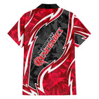 Melbourne Renegades Family Matching Off Shoulder Maxi Dress and Hawaiian Shirt Flaming Lightning Storm Geometric Sports Mascot Art