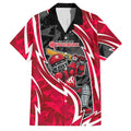 Melbourne Renegades Family Matching Puletasi and Hawaiian Shirt Flaming Lightning Storm Geometric Sports Mascot Art