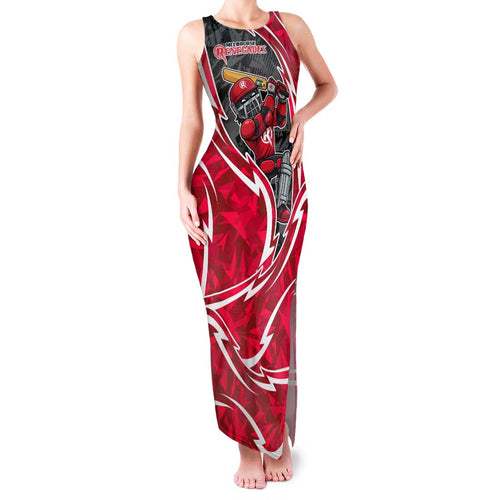 Melbourne Renegades Family Matching Tank Maxi Dress and Hawaiian Shirt Flaming Lightning Storm Geometric Sports Mascot Art