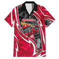 Melbourne Renegades Hawaiian Shirt Flaming Lightning Storm Geometric Sports Mascot Art